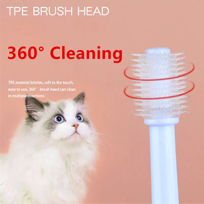 Cat Toothbrush Soft Hair Brush for Cats Mouth Cleaning Cat Brush for Teeth Cleaning Pet Grooming Cats Toothbrush Pet Products