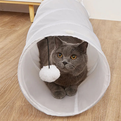 Cat Tunnels Kitten Tunnel Tube Kittens Portable Cat Toys Folded Indoor Exercising Rabbit Cat Tunnel for Indoor Cats Playing Tent