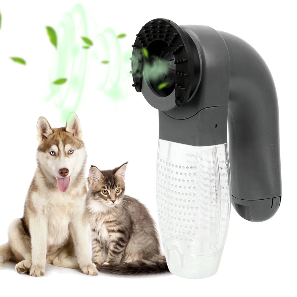 Pet Grooming Vacuum Cleaner Portable Electric Animal Hair Suction Device Pet Hair Removal Brush for Long/Short Haired Dogs Cats