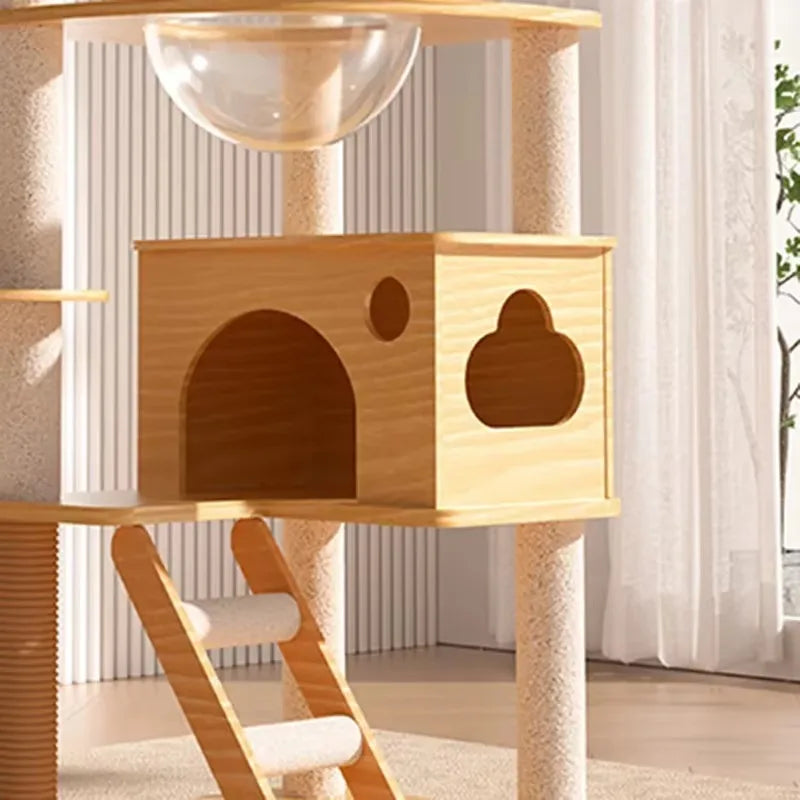 Tower Toys Bed Cat Tree Scratcher Claw Sharpener Pet Cat Tree Wheel Pole Gatos Productos Para Mascotas Cats Accessories Home