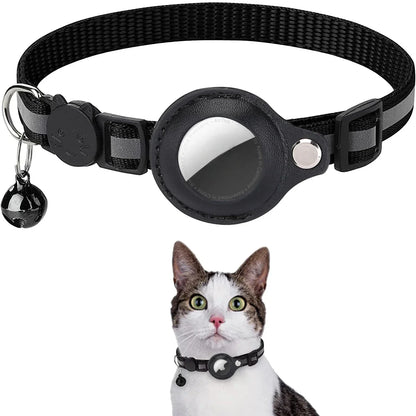 Apple Airtag Case cat collar with bell reflex nylon collar No include GPS find anti-lost location tracker No locator