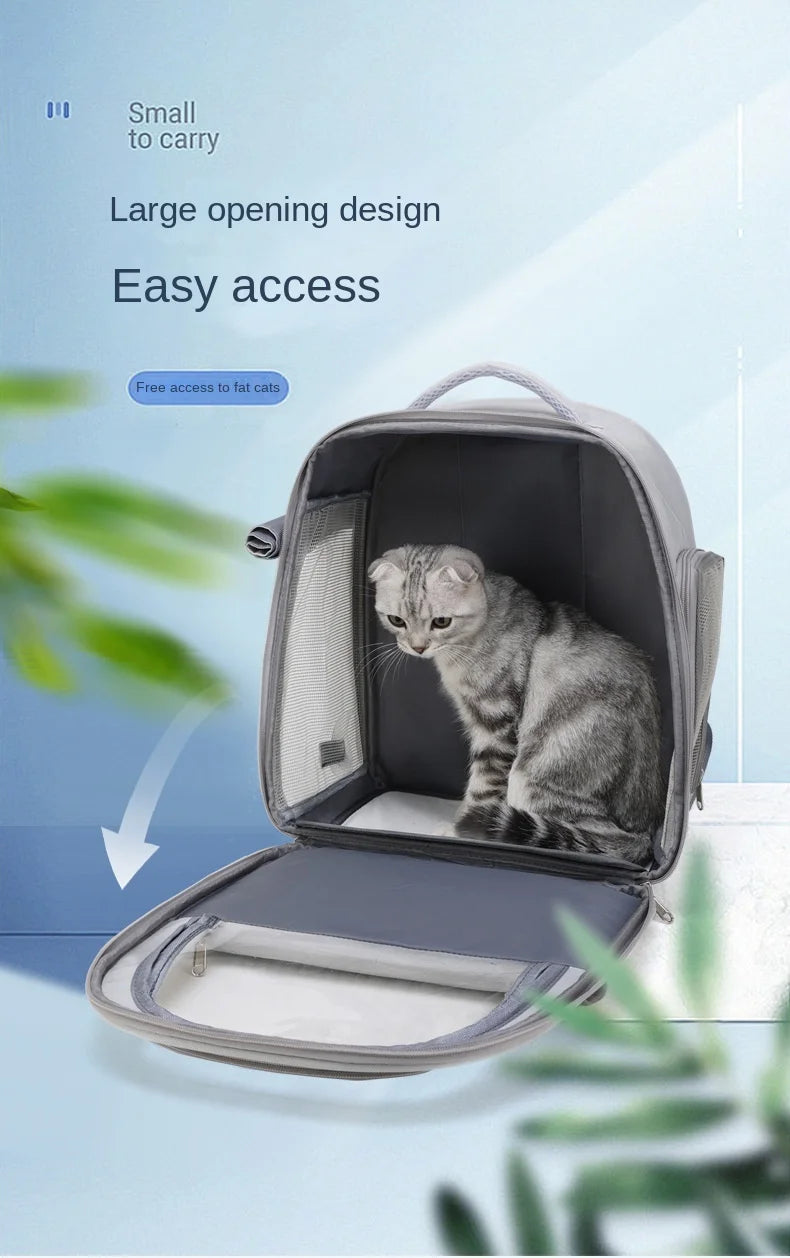 Cat Bag Pet Bag Pet Cat Outdoor Portable Breathable Side Opening Large Space New Style