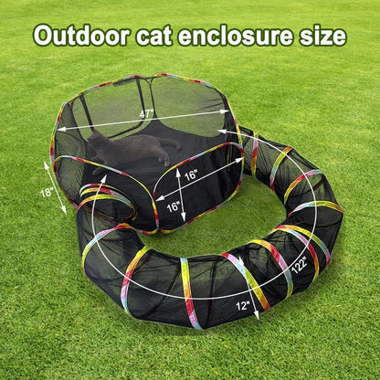 Outdoor Cat Enclosure, Portable Cat Tents for Outside, Cage Free Outside Cat Playpen Pet Enclosure