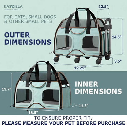 Pet Carrier - Airline Compliant Dog Carrier  Pet Carrier for Small Dogs and Cats - Soft  Travel Dog Luggage